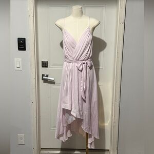 Chic Pastel Pink High Low Women’s Dress